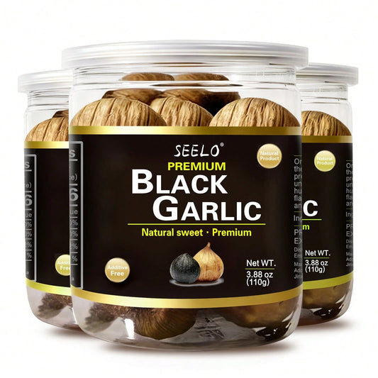 Seelo Premium Black Garlic 110g- 100% Natural, 120-Day Aged, Rich In Antioxidants, Perfect For Cooking, Snacks, And Healthy Recipes