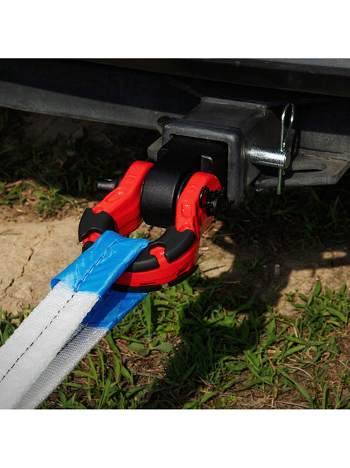 Shackle Hitch Receiver For 2" Receivers, Breaking Strength 44100 Lbs-66000 Lbs, D-Ring Shackle With Trailer Hitch Lock Pin, Heavy Duty Towing Accessory For Truck, SUV Recovery, Aluminum Alloy Or Alloy