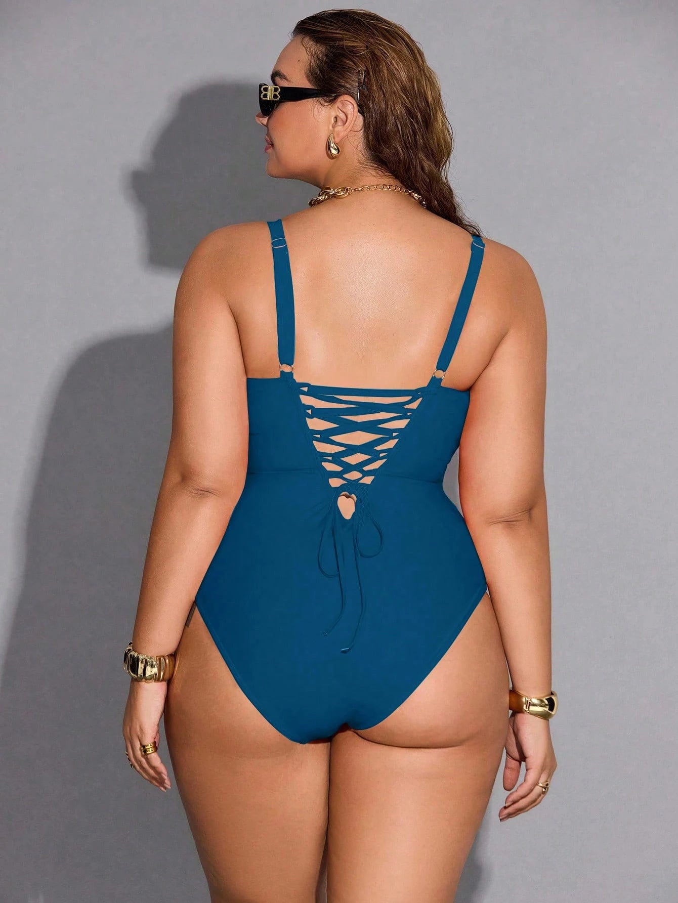 Shapewave Plus Size Women Sexy One-Piece Swimsuit