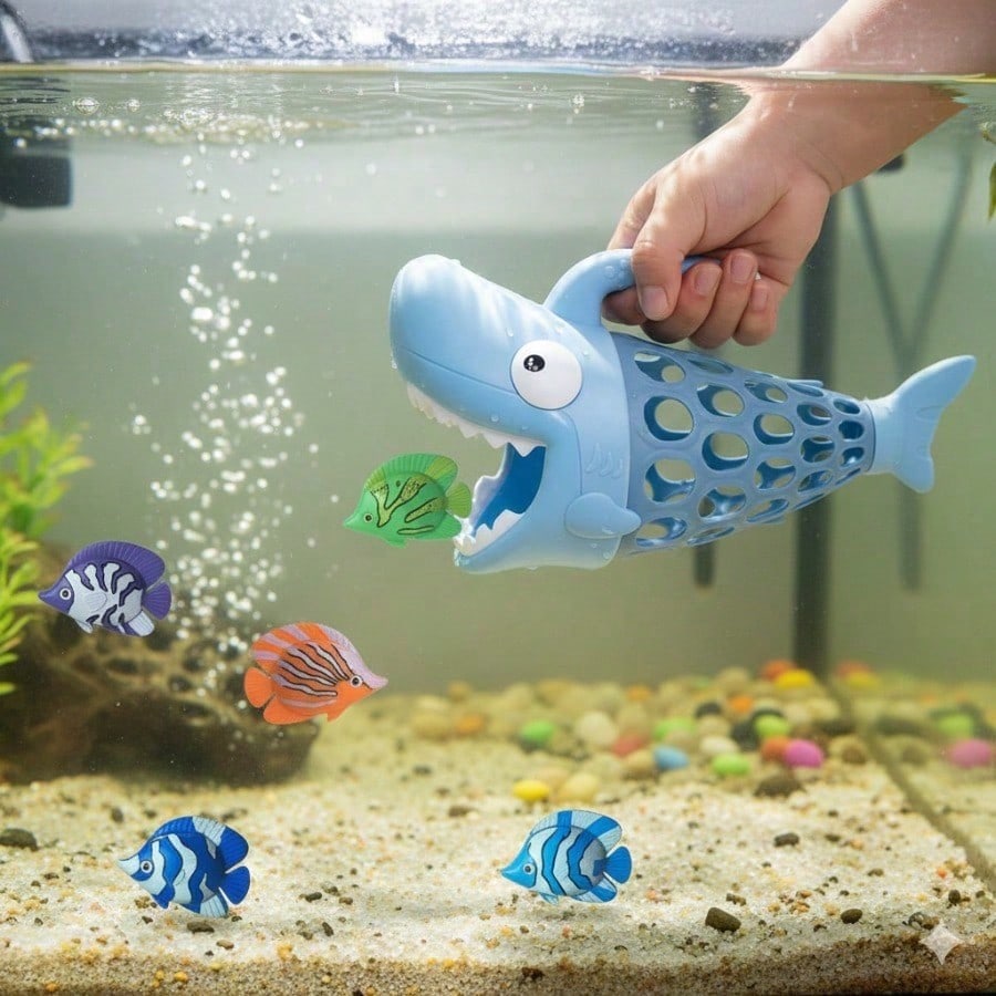 Shark Grabber Bath Toys For Toddlers- Bathtub & Pool Fishing Game With 1 Shark & 6 Colorful Fish| Educational Water Toy For Kids Ages 2+