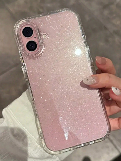 Shiny Star Transparent Phone Case, Suitable For IPhone 16/15/14/13/12/11 Pro Max Plus/8/7, Soft Silicone Protective Cover, Ideal Gift. Suitable For Chinese New Year And Christmas.