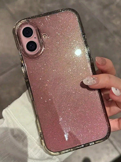 Shiny Star Transparent Phone Case, Suitable For IPhone 16/15/14/13/12/11 Pro Max Plus/8/7, Soft Silicone Protective Cover, Ideal Gift. Suitable For Chinese New Year And Christmas.
