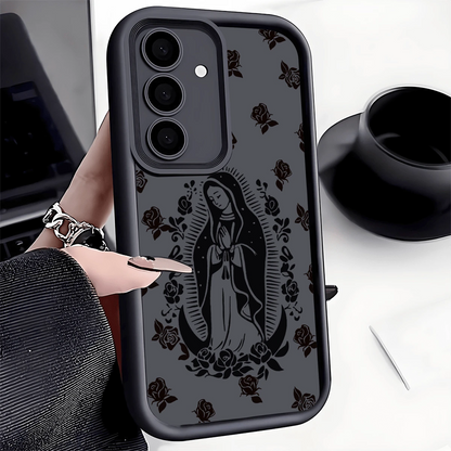 Shockproof Religious Mythological Character Elements Fashion Phone Cases Cartoon Religious Inspirational Slogan Phone Case, Anti-Slip Protective Cover Compatible With IPhone, Compatible With Honor, Co