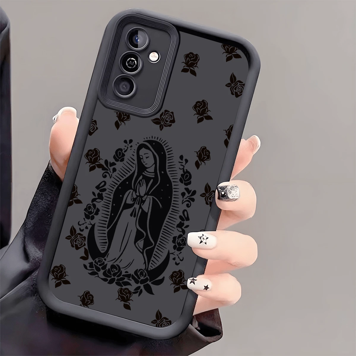 Shockproof Religious Mythological Character Elements Fashion Phone Cases Cartoon Religious Inspirational Slogan Phone Case, Anti-Slip Protective Cover Compatible With IPhone, Compatible With Honor, Co