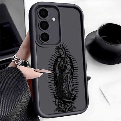 Shockproof Religious Mythological Character Elements Fashion Phone Cases Cartoon Religious Inspirational Slogan Phone Case, Anti-Slip Protective Cover Compatible With IPhone, Compatible With Honor, Co