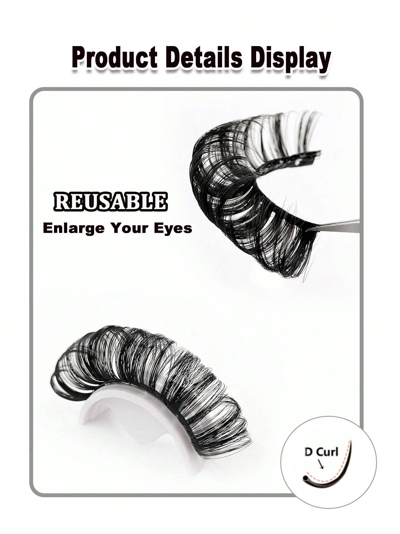 Sibeuna 7 Pairs 25mm Volume Eyelashes Long-Lasting Thick D Curl Eyelashes Fluffy Dramatic For Costume Party Lashes