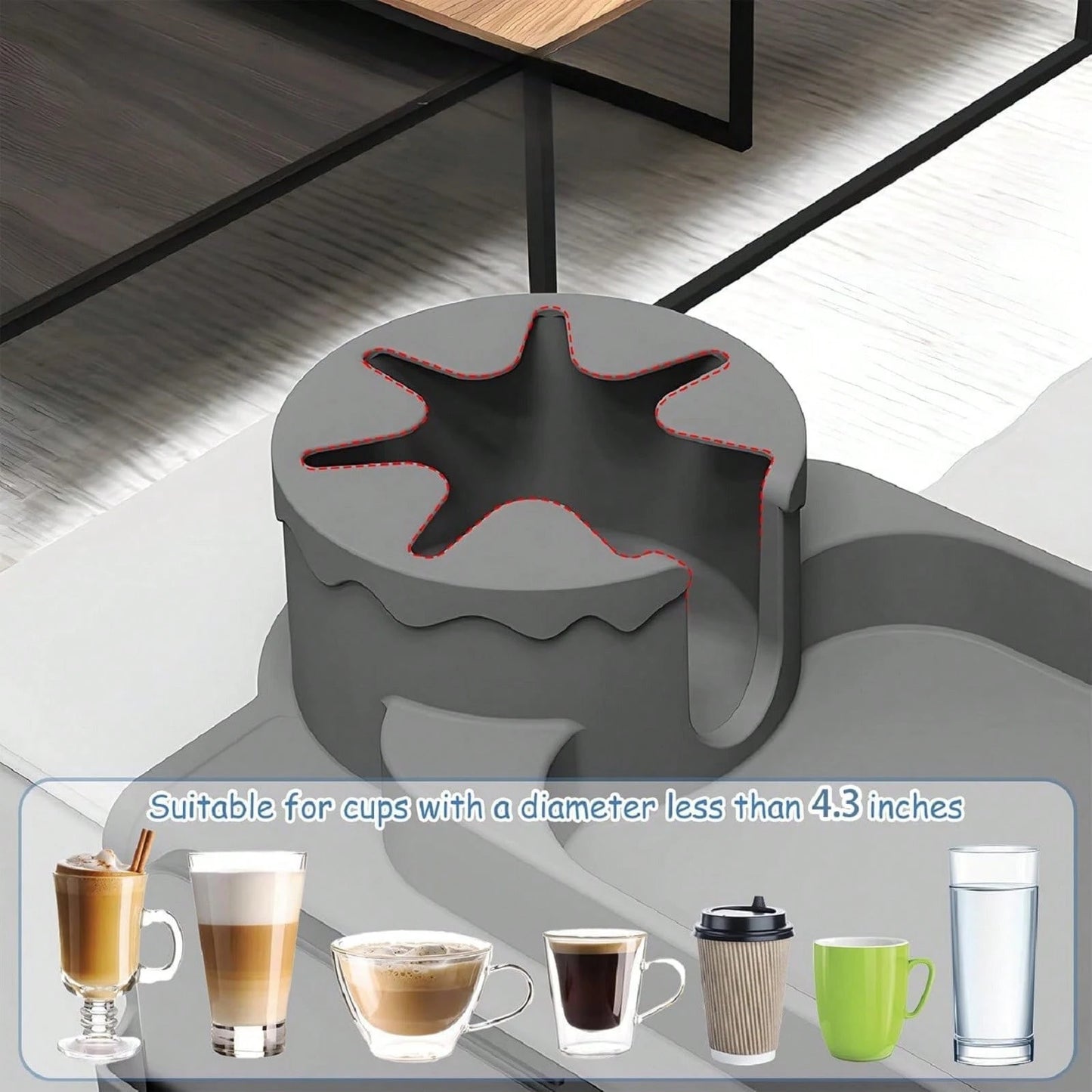 Silicone Couch Cup Holder With 4 Pocket, Multifunctional Drink Organizer, Dirt-Resistant And Anti-Slip Sofa Armrest Tray, Dual Sided Caddy, Foldable Sofa Storage Tablets, Mobile Phones, Remote Control