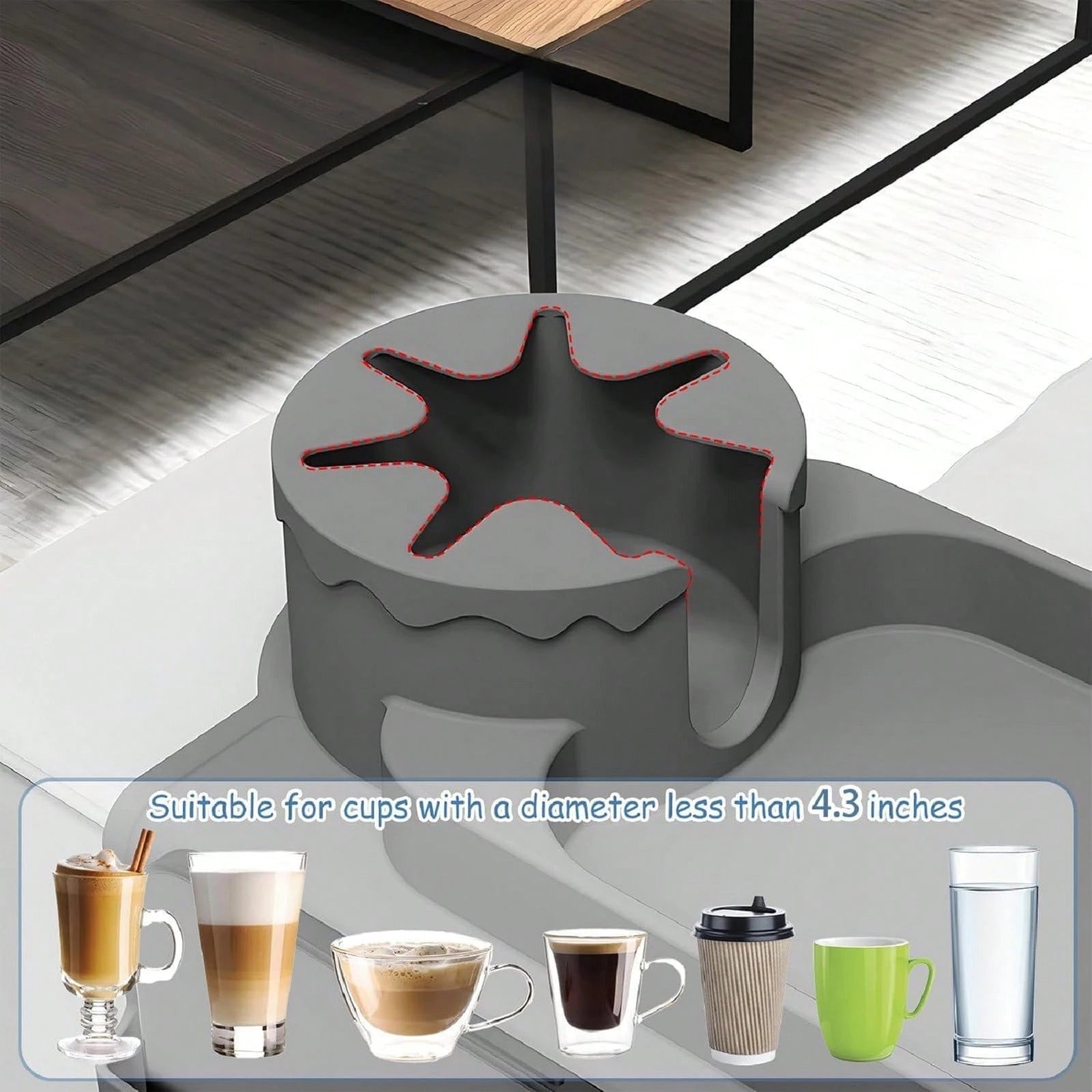 Silicone Couch Cup Holder With 4 Pocket, Multifunctional Drink Organizer, Dirt-Resistant And Anti-Slip Sofa Armrest Tray, Dual Sided Caddy, Foldable Sofa Storage Tablets, Mobile Phones, Remote Control