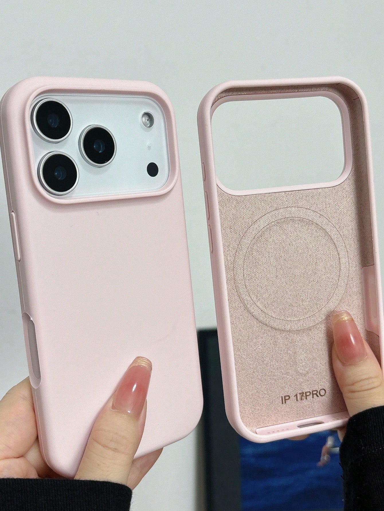 Silicone Minimalist Pink Magnetic Minimalist Pink Magnetic Liquid Silicone 1pc Minimalist Liquid Silicone Magnetic Wireless Charging Protective Case Compatible With 17 Air 16 14 13 12 15 Pro Max Plus
