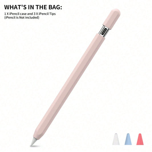 Silicone Protective Case Compatible With Apple Pencil Pro And 2nd Generation Apple Pencil, Includes 3 Replacement Pencil Tips