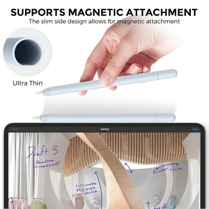 Silicone Protective Case Compatible With Apple Pencil Pro And 2nd Generation Apple Pencil, Includes 3 Replacement Pencil Tips