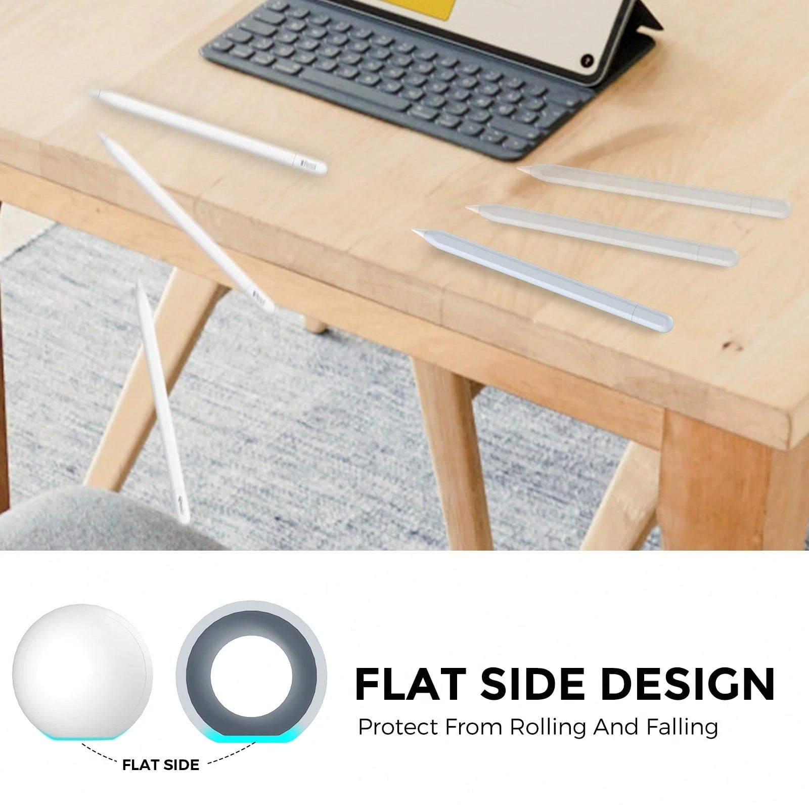 Silicone Protective Case Compatible With Apple Pencil Pro And 2nd Generation Apple Pencil, Includes 3 Replacement Pencil Tips