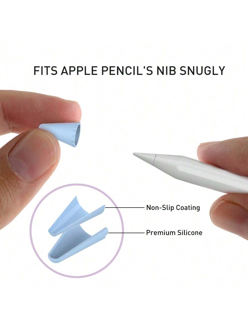 Silicone Protective Case Compatible With Apple Pencil Pro And 2nd Generation Apple Pencil, Includes 3 Replacement Pencil Tips