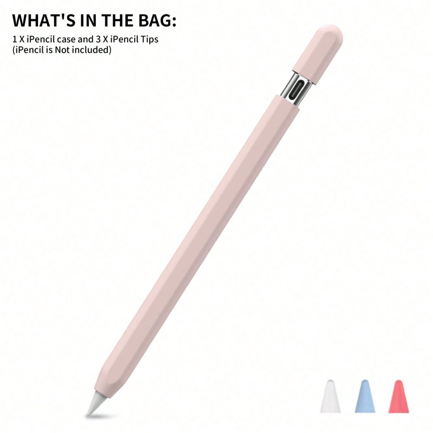 Silicone Protective Case Compatible With Apple Pencil Pro And 2nd Generation Apple Pencil, Includes 3 Replacement Pencil Tips