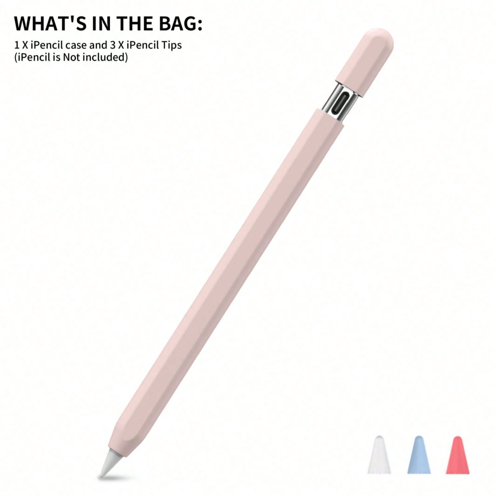 Silicone Protective Case Compatible With Apple Pencil Pro And 2nd Generation Apple Pencil, Includes 3 Replacement Pencil Tips