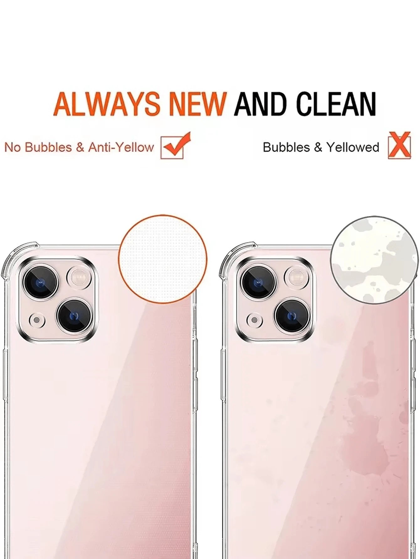 Silicone TPU Screen Protection Transparent Shockproof Phone Case With Corner Airbags Plain Material Basic Phone Cases Compatible With IPhone Galaxy TPU Protective Back Cover International Version Not