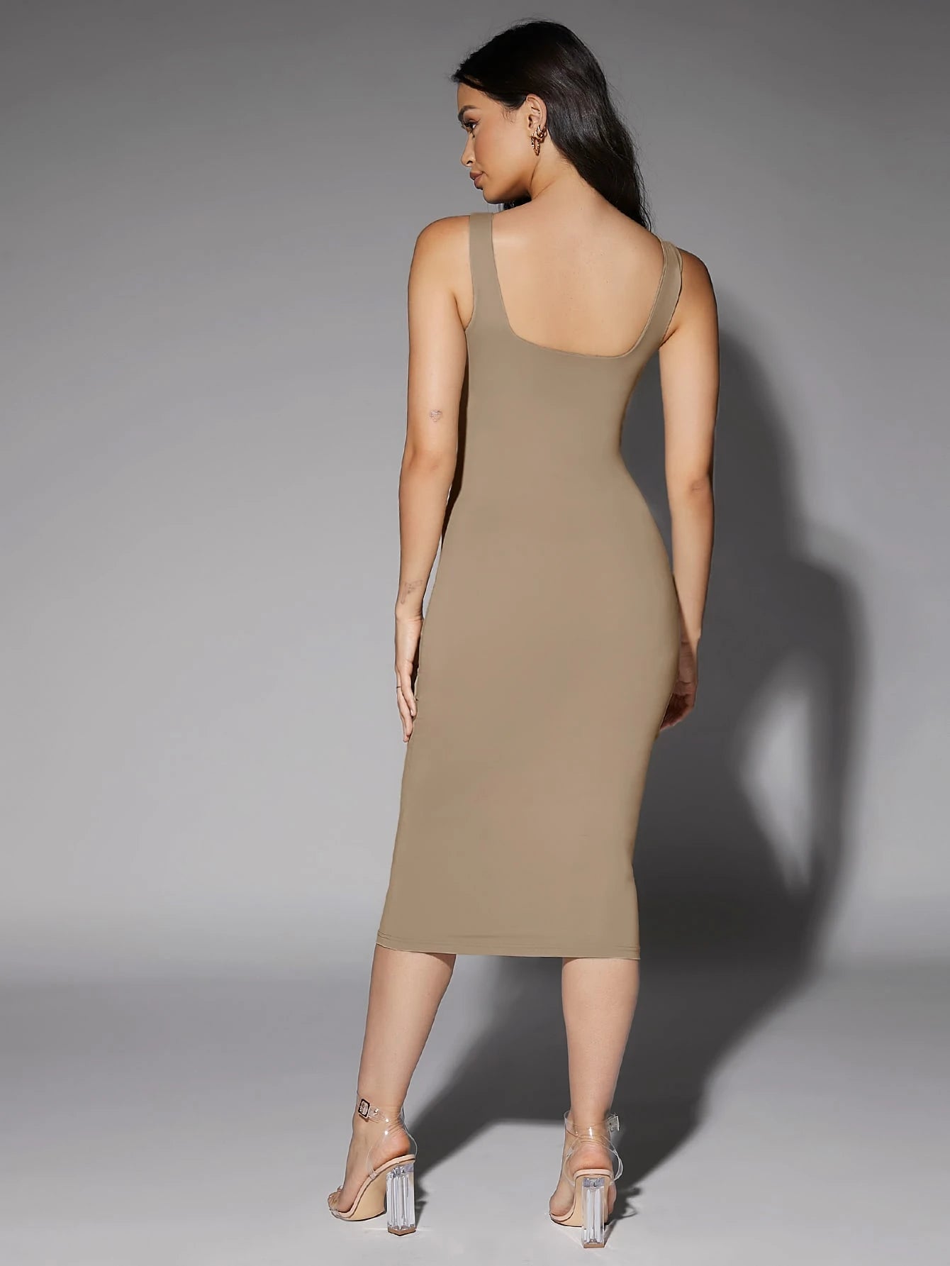 Silquee Low Back Solid Tank Dress,Summer Dresses For Women