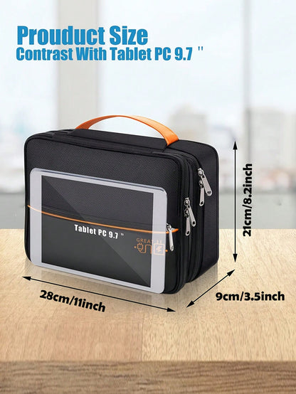 Simple Data Cable Zipper Bag, Portable Travel Organizer, Lightweight Storage Containercharger Case Office Must Haves Digital Bag Cable Camerabag Electronic Data Cable Organizer Storage Power Bank Cove