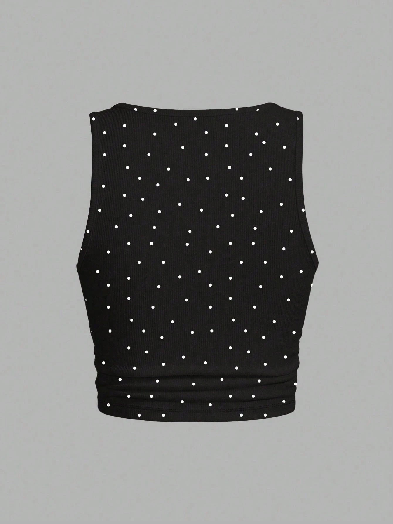 Slaydiva Plus Size Solid Color Notch Neck Fitted Tank Top, Casual Minimalist Suitable For Summer