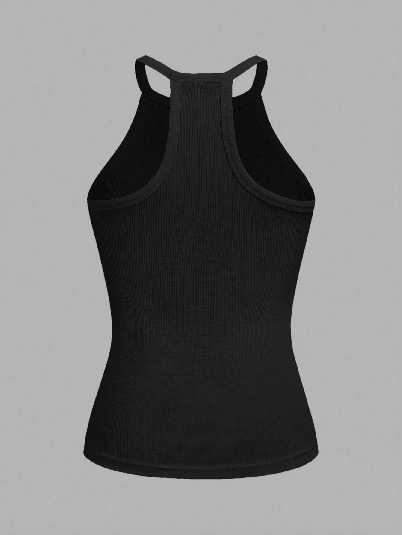 Slaydiva Women's Black Summer Basic Ribbed Tank Top,Casual Crew Neck Racer Back Off-Shoulder Vest For Night Out,Parties,Sports & Yoga,Boho Beach Outfits