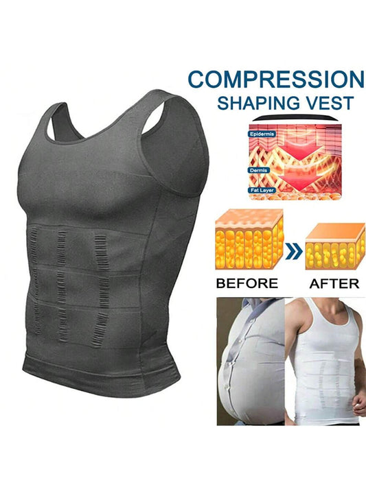 Slimming Mens Tummy Control Shapewear Vest Tank Top Belly Boobs Abdomen Compression Muscle Shirts Body Shaper Underwear Undershirts Training Sport Gym