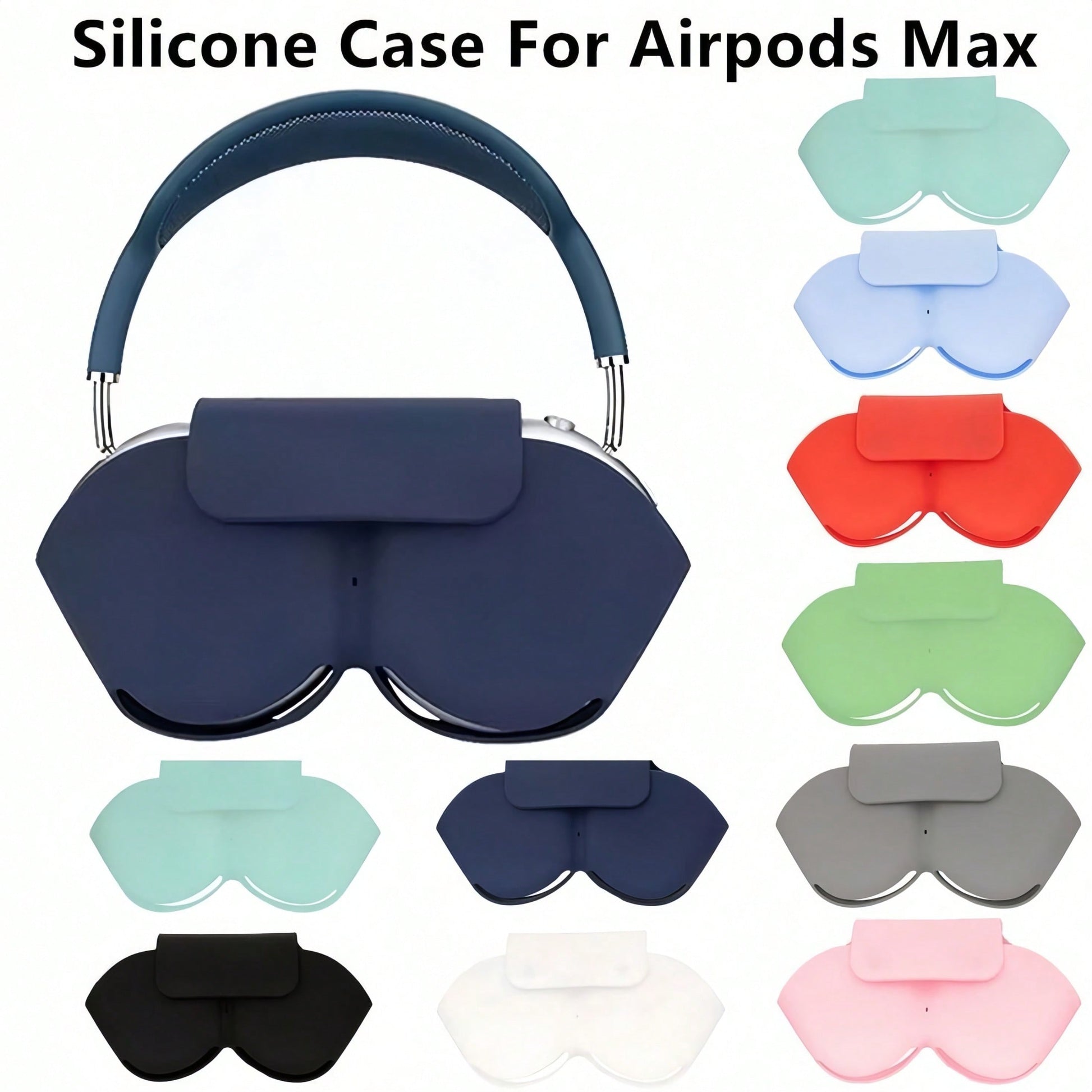 Smart Case Silicone Storage Bag With AirpodsMax, Headphones Protective Case Magnetic Close Dustproof Portable Carry Travel Storage Bag Compatible With AirPod Max
