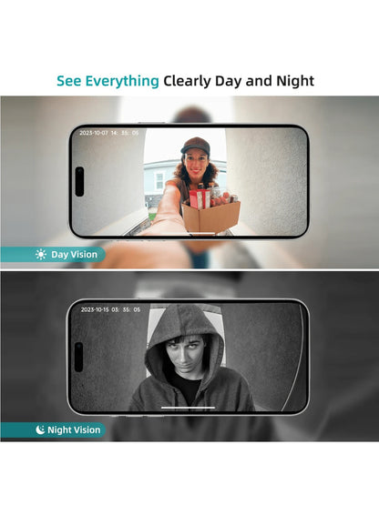 Smart Wireless Video Doorbell Camera, Supports Night Vision, Real-Time Alerts, Voice Changer, Photo/Video Capture, And Two-Way Audio