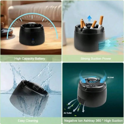 Smokeless Ashtray Indoor, Smoke Removing Ashtray For Home, Office, Car, Indoor And Outdoor