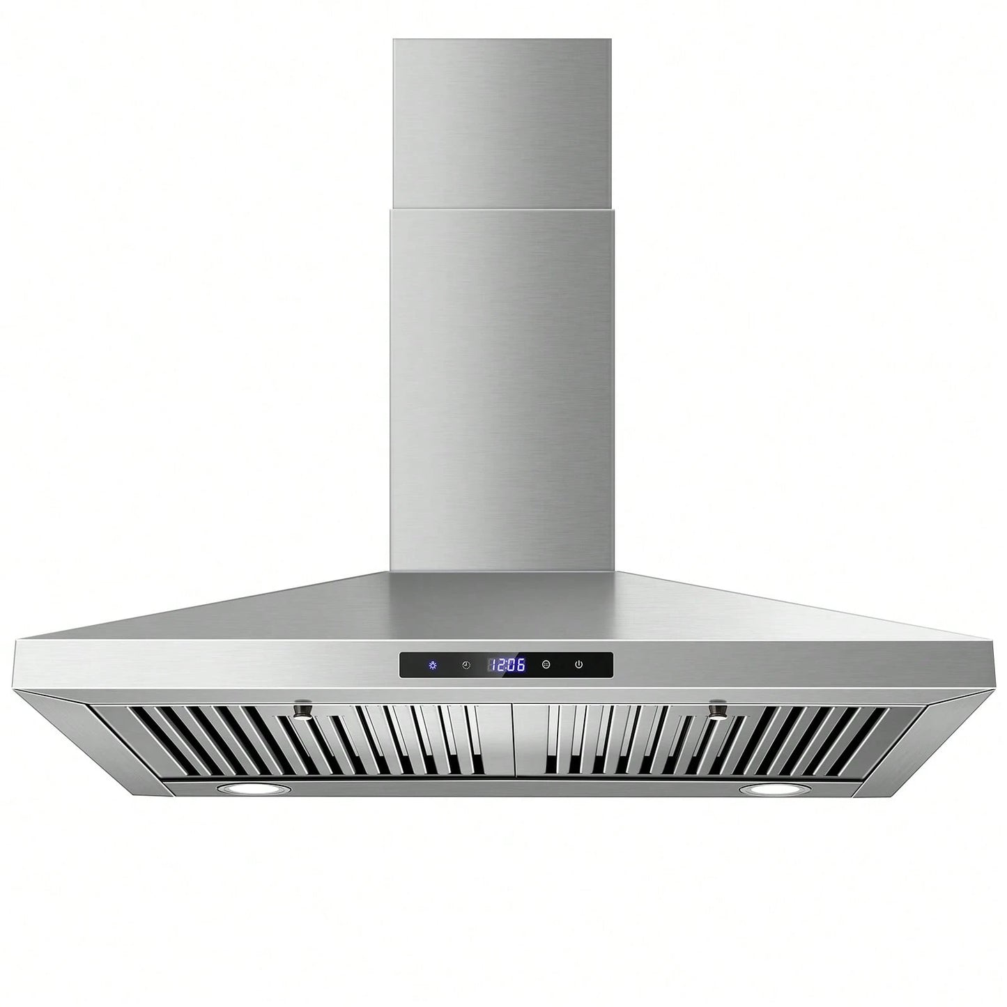 SNDOAS Range Hood 30 Inches,Stainless Steel Wall Mount Range Hood,Vent Hood 30 Inch W/Touch Control,Ducted/Ductless Convertible,Chimney-Style Over Stove Vent Hood,Kitchen Hood,Baffle Filters