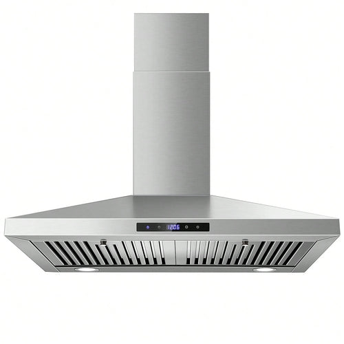SNDOAS Range Hood 30 Inches,Stainless Steel Wall Mount Range Hood,Vent Hood 30 Inch W/Touch Control,Ducted/Ductless Convertible,Chimney-Style Over Stove Vent Hood,Kitchen Hood,Baffle Filters