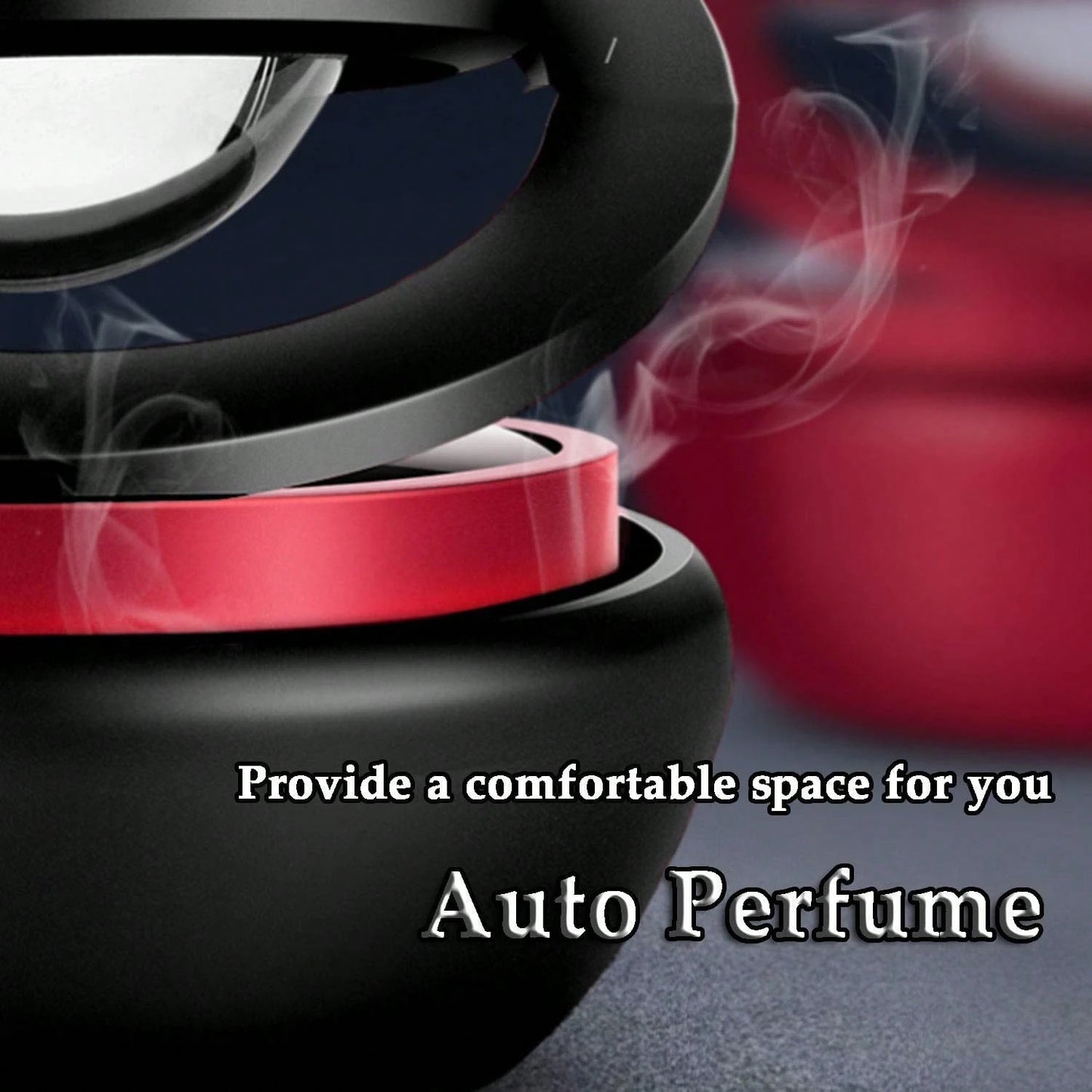 Solar Powered Car Air Freshener, Rotating Solar System Car Aromatherapy Diffuser Ornament, Dashboard Kinetic Decoration, Auto-Spinning Car Interior Scents