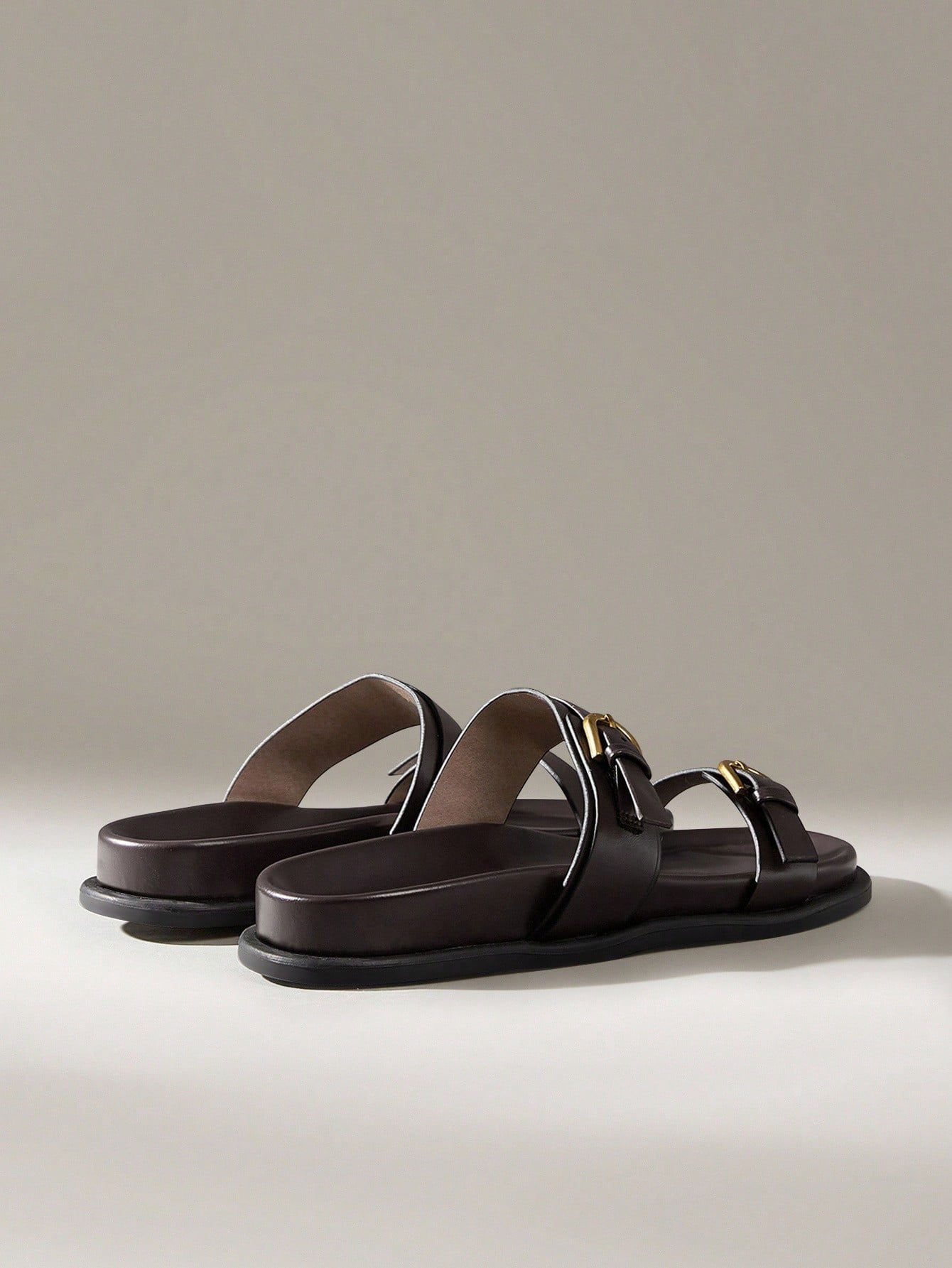 Solecia Women Shoes Women's Fashion Brown Comfort Flat Beach Sandals Women's Flat Sandals Summer