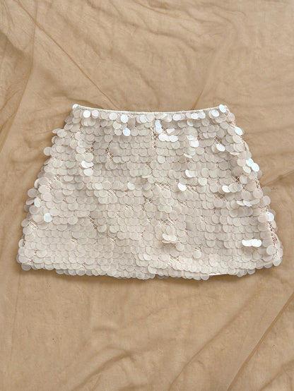 Soleia New Sexy Low-Waist Sequin Mini Skirt, Bohemian, Boho, Vacation, Vintage, Holiday, Beach, Cruise