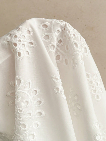 Soleia Women's Summer Boho White Floral Mini Dress, Openwork Embroidery Cut Out Holiday Vacation Outfit,Y2K Music Festival Party Graduation Dresses