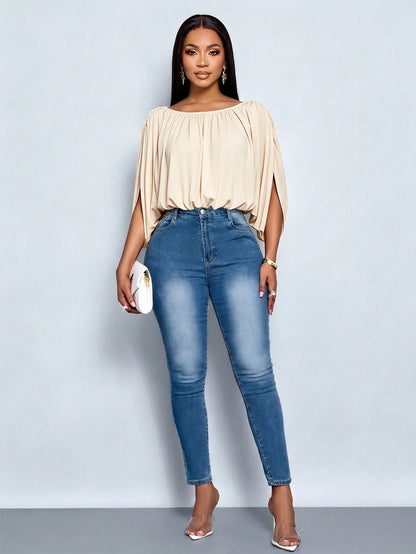 SOLERSUN Women's Summer Fashion Elegant Chic Daily Simple Ruched Shirt Draping Detail Yellow Blouse Social Festival Summer Tops Casual Daily Wear Chic Y2K Loose Vest For Club Party Streetwear Night Go