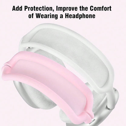 Solid Pink Color Material Silicone 3-In-1 AirPodsMax Silicone Protective Cover, Scratch Resistant Ear Pad Protective Cover/Ear Cup Protective Cover/Headband Protective Cover Spring Gift