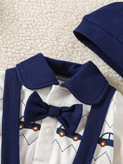 Souflis Souflis Baby Boy Cute Knitted Outfit Gift Box Set 5 Pieces 0-9 Month For Baptismal Baby Clothes