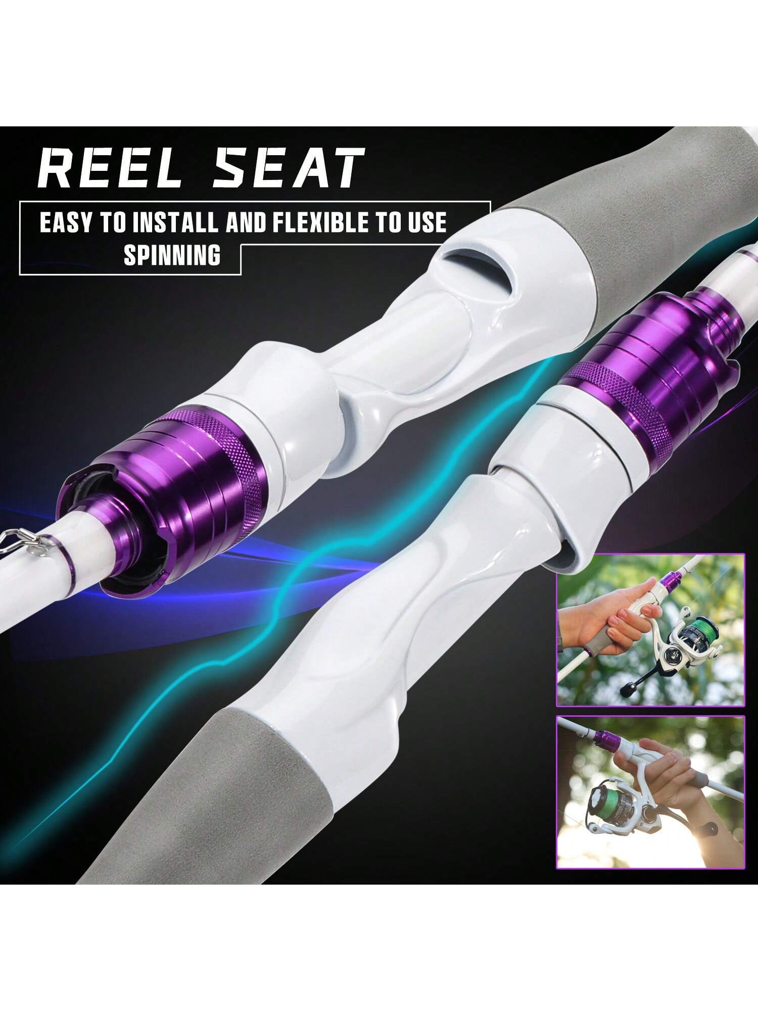 Sougayilang 2 Sections Spinning Fishing Rod And Reel Combo 1.8m/5.9FT Ultralight Carbon Fiber Fishing Rod And Spinning Fishing Reel, Line, Lure, 5.0:1 Gear Ratio Metal Spool, Max Drag 10kg For Freshwa