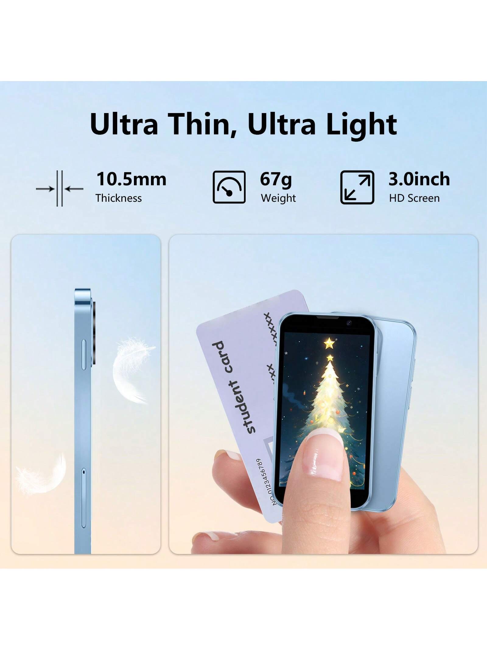 SOYES 3G Mini Smartphone, 2GB+16GB, Android Phone, 3.0 HD Screen, WiFi, Pocket Phone, Ideal Gift For Student, Easy To Use, Mini Phone, Enjoy Music, TV And Games To The Fullest!Halloween Gift.Halloween