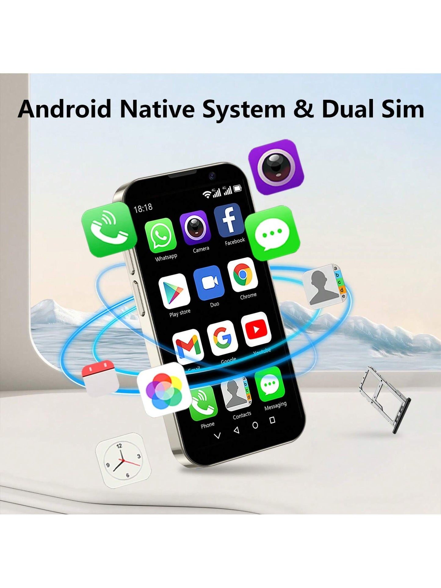 SOYES 3G Mini Smartphone, 2GB+16GB, Android Phone, 3.0 HD Screen, WiFi, Pocket Phone, Ideal Gift For Student, Easy To Use, Mini Phone, Enjoy Music, TV And Games To The Fullest!Halloween Gift.Halloween