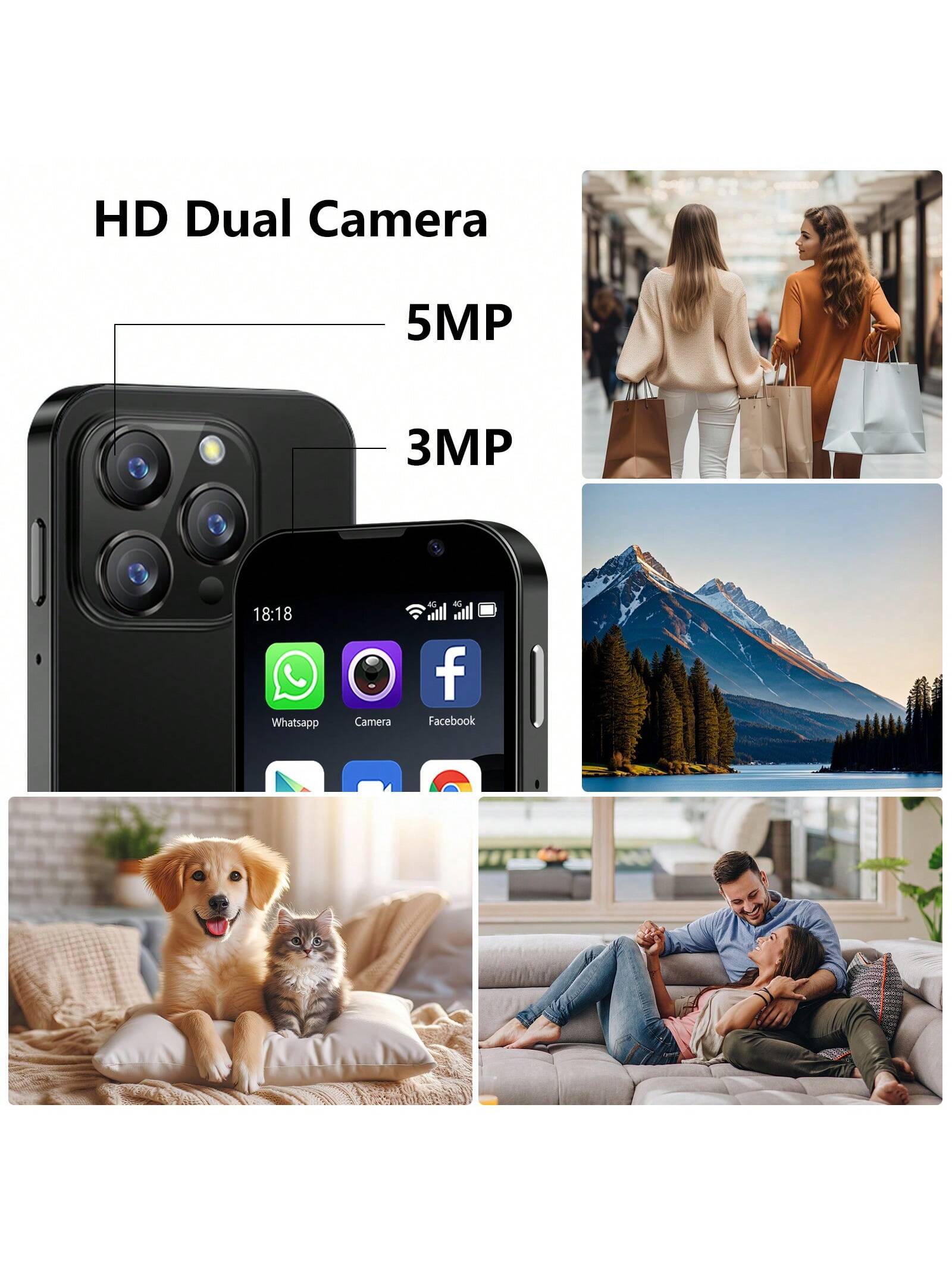 SOYES 3G Mini Smartphone, 2GB+16GB, Android Phone, 3.0 HD Screen, WiFi, Pocket Phone, Ideal Gift For Student, Easy To Use, Mini Phone, Enjoy Music, TV And Games To The Fullest!Halloween Gift.Halloween