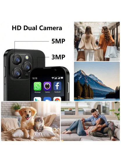 SOYES 3G Mini Smartphone, 2GB+16GB, Android Phone, 3.0 HD Screen, WiFi, Pocket Phone, Ideal Gift For Student, Easy To Use, Mini Phone, Enjoy Music, TV And Games To The Fullest!Halloween Gift.Halloween
