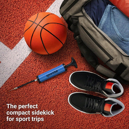 SPORTBIT Ball Pump For Sports Balls- Push &Amp; Pull Inflating System- Hand Pump For All Exercise Balls- Volleyball Pump, Basketball Inflator, Football &Amp; Soccer Ball Air Pump