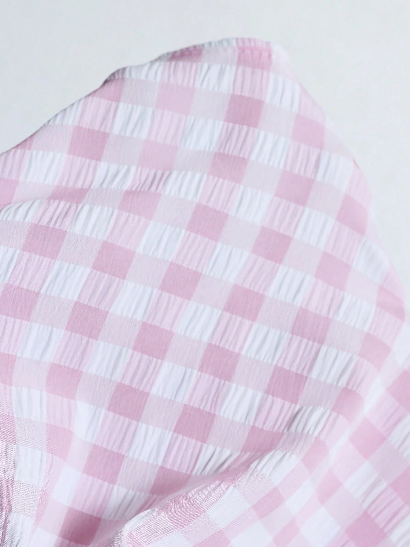 Spring/Summer Pink Plaid Off-Shoulder Dress, French Elegant Style, Valentine's Day, Vacation, Daily Wear