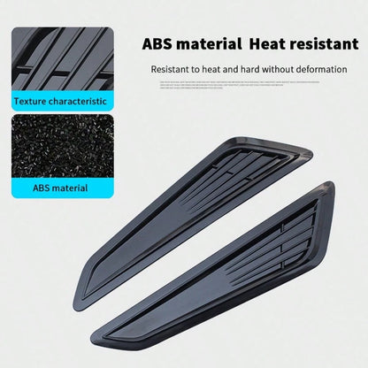 SS STYLE BLACK BONNET HOOD VENT SCOOP COVERS FOR 16-2023 CHEVY CAMARO 1LT LT RS