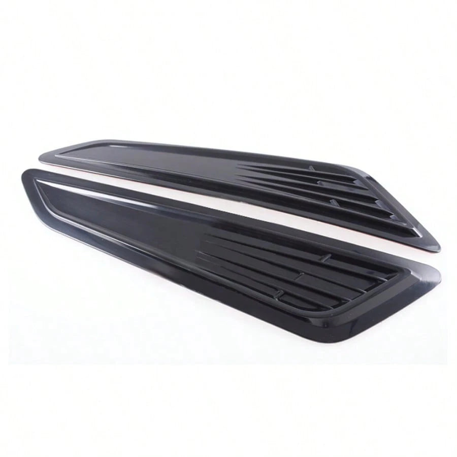 SS STYLE BLACK BONNET HOOD VENT SCOOP COVERS FOR 16-2023 CHEVY CAMARO 1LT LT RS