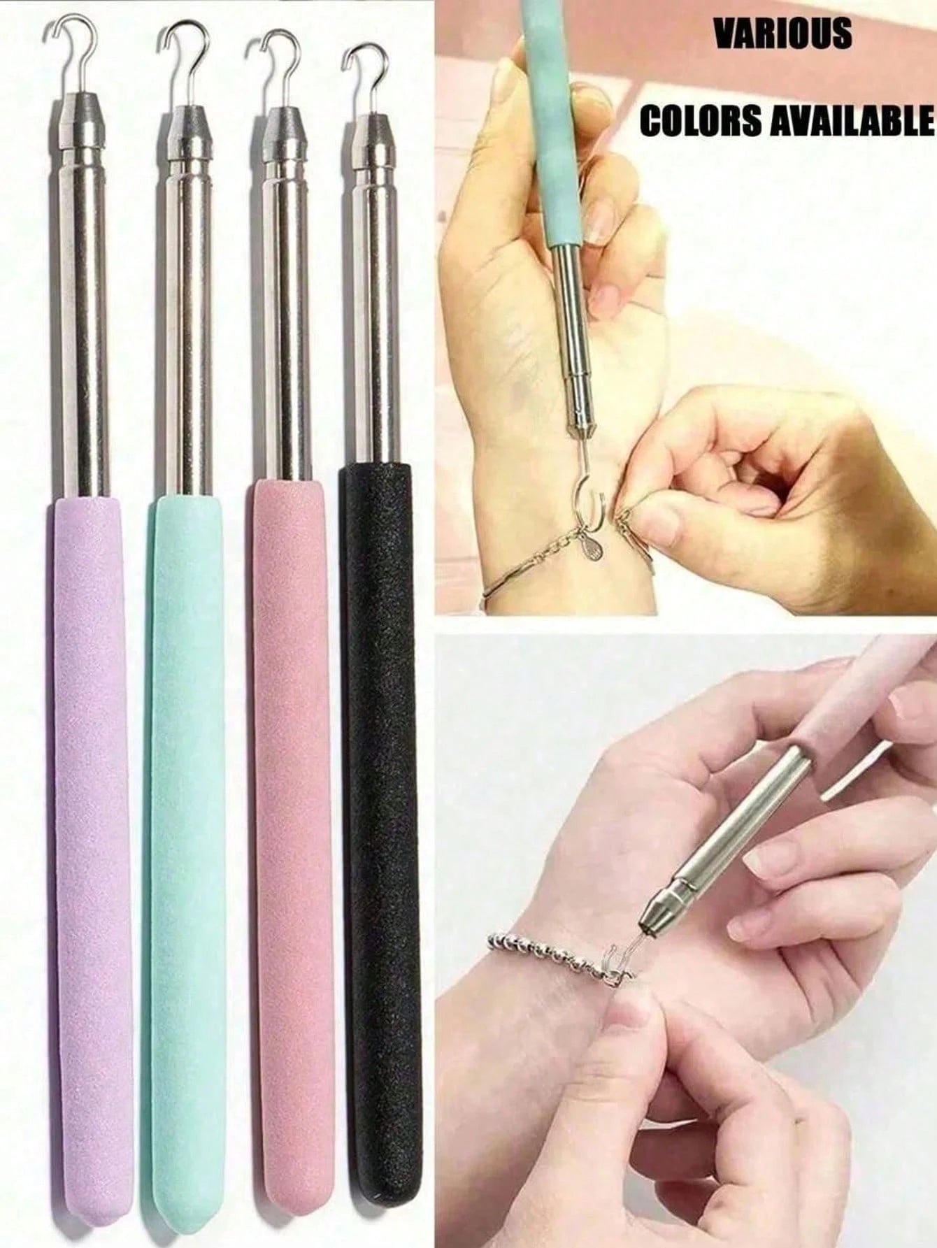 Stainless Steel Bracelet Clasp Helper, Jewelry Bracelet Clasp Assist Tool, Portable Bracelet Tool For Jewelry And Hook Equipment, Adjustable Bracelet Clasp Accessory- Easy To Use Jewelry Helper For W