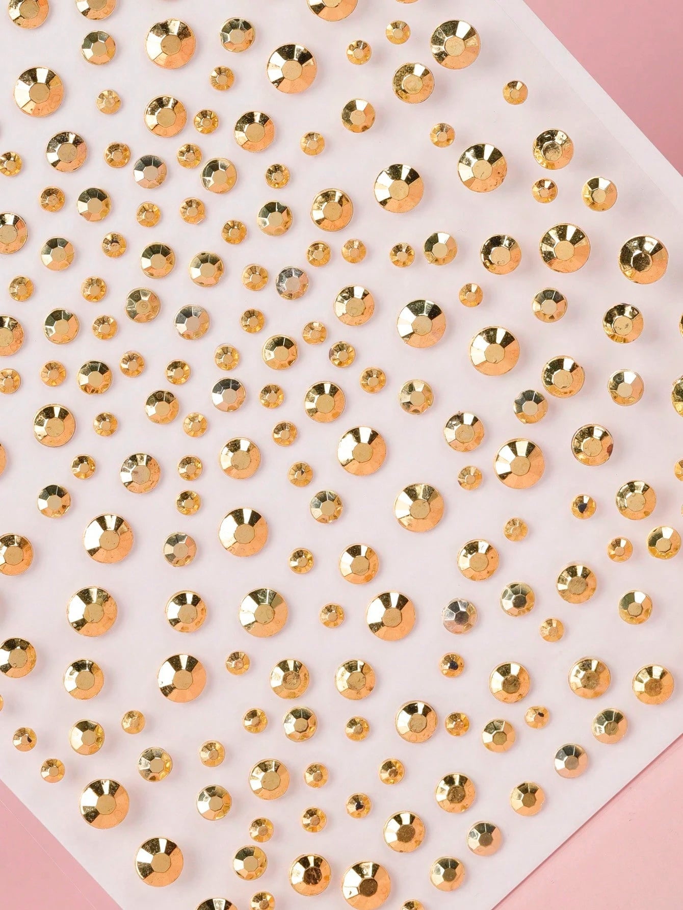 STARTTOOS Gold Tone Multisize & 3d Imitation Gemstone Face & Eye Stickers Diy Music Festival Y2k Makeup Party Decoration,Concert Look,Face Gems