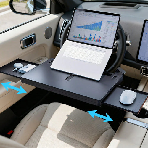 Steering Wheel Tray, Laptop Stand, Car Dining Table, Retractable Car Tray, A Place To Write, Read, Eat And Work During Car Travel, Suitable For Most Vehicles