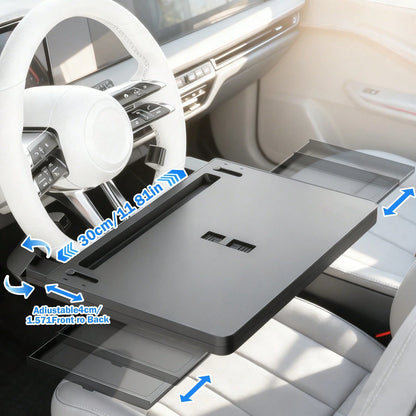 Steering Wheel Tray, Laptop Stand, Car Dining Table, Retractable Car Tray, A Place To Write, Read, Eat And Work During Car Travel, Suitable For Most Vehicles